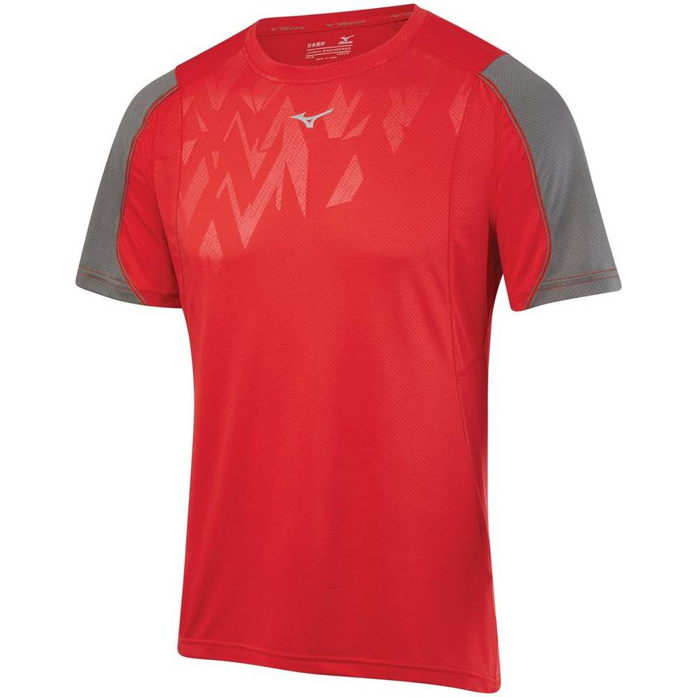 Mens Mizuno Alpha Vent Running T-Shirts Red Philippines (VPQYKZ168)